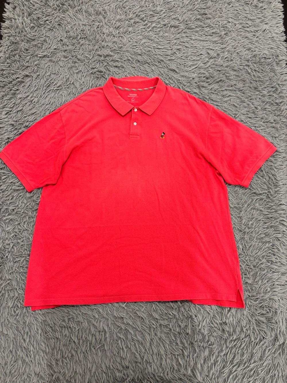 Disney Parks Men’s Pink Polo Shirt 3XL Mickey Mouse Golf Performance Preppy